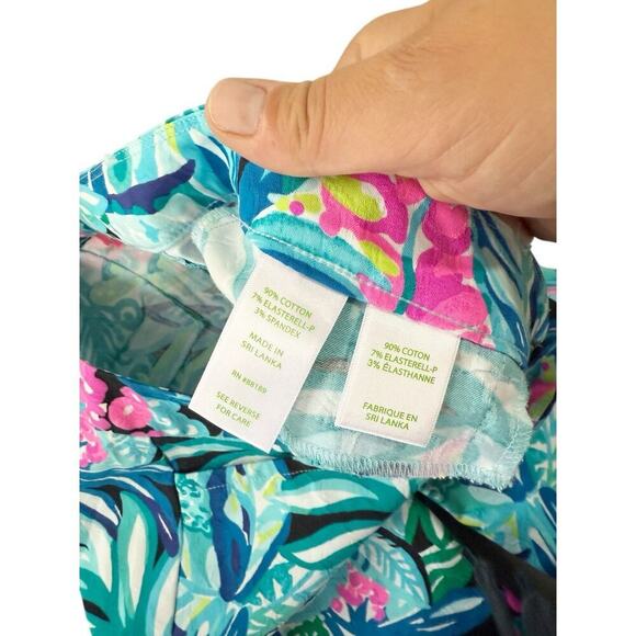 Lilly Pulitzer Kelly Skinny Ankle Pant Maldives Green Hype It Up Women's Size 4 - Picture 4 of 7